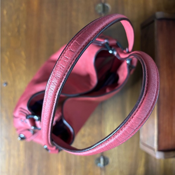 Coach Edie 31 Sunset Red Pebbled Leather w Gunmetal Hardware No. L1782-50123 - Picture 9 of 16